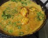 A picture of step 8 of Appam with Egg kurma.