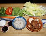A picture of step 1 of Shrimp and Shiitake Spring Rolls.