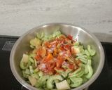 A picture of step 2 of Padwal(snake gourd) sabji.