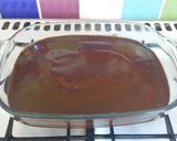 A picture of step 8 of Vickys Hot Fudge Cake, GF DF EF SF NF.