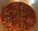 A picture of step 7 of Cabbage Manchurian.