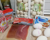 Foto del paso 1 de la receta: Champiñones rellenos de jamón y queso