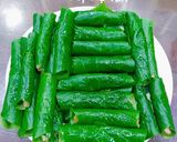 A picture of step 4 of Pan-Fried Beef Wrapped in Betel Leaves.