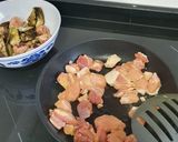 Foto del paso 1 de la receta: Arroz con pollo, mini-albóndigas y alcachofas