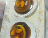 A picture of step 8 of Custard Mango caramel pudding.