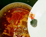 A picture of step 5 of Oha soup.