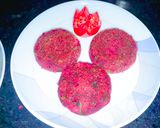 A picture of step 7 of Beetroot Tikki Chat.