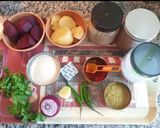 A picture of step 1 of Beetroot Tikki.