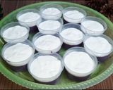 Foto langkah ke 4 dari resep Puding Ubi Ungu Vla Susu Keju.