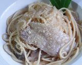รูปขั้นตอนการทำที่ 4 ของ Bacon White Cream Pasta พาสต้าเบคอนซอสครีม