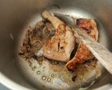 A picture of step 1 of Chicken Thighs, Rice, and Cabbage in a Pressure Cooker.