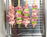 A picture of step 2 of Japanese yakitori (chicken thigh).
