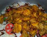 A picture of step 17 of Tikka biryani.