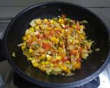 A picture of step 2 of Veg quesadillas.