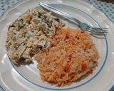 Foto del paso 8 de la receta: Rajas cremosas con pollo 🐓
