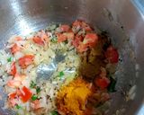 A picture of step 2 of Kasuri cauliflower.