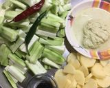 A picture of step 1 of Jhinge Posto / Ridge Gourd in Poppy Mustard Sauce.