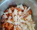 Foto del paso 2 de la receta Calabaza rellena con queso azul, jamón y nata