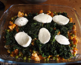 Foto del paso 2 de la receta: Lasaña vegetariana de espinacas, maíz, guisantes y quesos