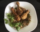 A picture of step 4 of Grilled chicken served with Quinoa.