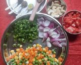 A picture of step 1 of Mixed Vegetable Masala Rice.