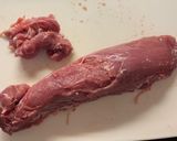 A picture of step 9 of Prosciutto wrapped pork fillet with chorizo stuffing.
