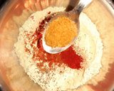 A picture of step 1 of Rajasthani gatte ki sabji.