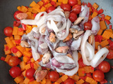 Arroz meloso con calabaza y marisco