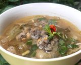 Hình bước làm 2 của món Canh hàu nấu cải chua