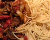 Фото кроку 4 до Спагетти с овощами и мясом WOK.
