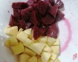 A picture of step 2 of Apple beetroot salad with orange vinaigrette😋😋😋.