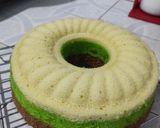 Foto langkah ke 3 dari resep Bolu kukus coklat pandan.