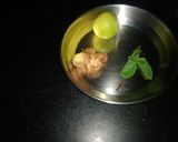 A picture of step 2 of Green tea with herbs.