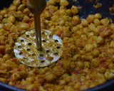 A picture of step 2 of Chapati Roll /Kati roll (with White Chana):.
