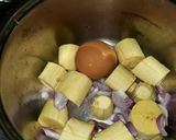A picture of step 1 of Boiled plantain orishirishi.