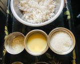 A picture of step 1 of Coconut Barfi.