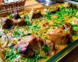 Mézes-mustáros szűz erdei gombás raguval recept fázis 3 fotója