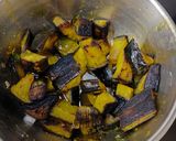 A picture of step 2 of Methi Begun Bengali Style.