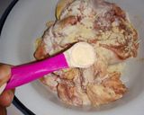 Foto del paso 1 de la receta: Cuarto de pollo deshuesado asado al carbón, relleno de beicon, pimiento y champiñones