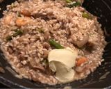 A picture of step 10 of King Prawn, asparagus, and porcini mushroom risotto.