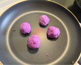 A picture of step 3 of Rice Flour Purple Sweet Potato Pancakes.