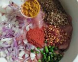A picture of step 4 of Seekh kabab.