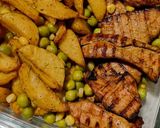 عکس مرحله 5 از دستور مرغ گریل با طعم باربیکیو با سیب زمینی تنوری