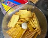 Foto langkah ke 3 dari resep Puding Butter Crispy Terapung.