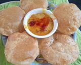 A picture of step 10 of Sindhi style dal puri.