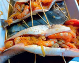 Foto del paso 11 de la receta: Dorada al horno con langostinos macerados y patatas guisadas