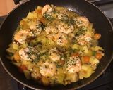 Une image de l'étape 13 de Gambas géantes à l'ananas, aubergine et tomates cerises.
