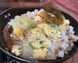 A picture of step 4 of Leftover Beef and Egg Fried Rice.