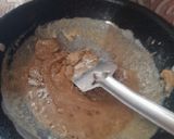 A picture of step 3 of Amaranth water chestnut flour halwa.