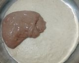 Foto langkah ke 2 dari resep Orange Peel Double Choco Sourdough Bread 72% (Open Bake Method).